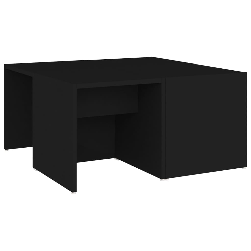 vidaXL Konferenční stolky 4 ks černé 33 x 33 x 33 cm dřevotříska