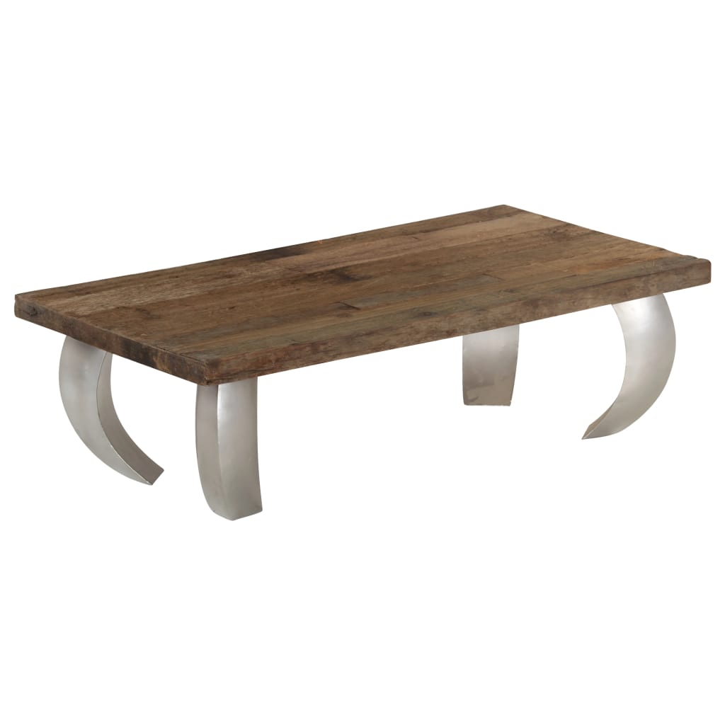 vidaXL Konferenční stolek Opium recyklované dřevo a ocel 110x60x35 cm