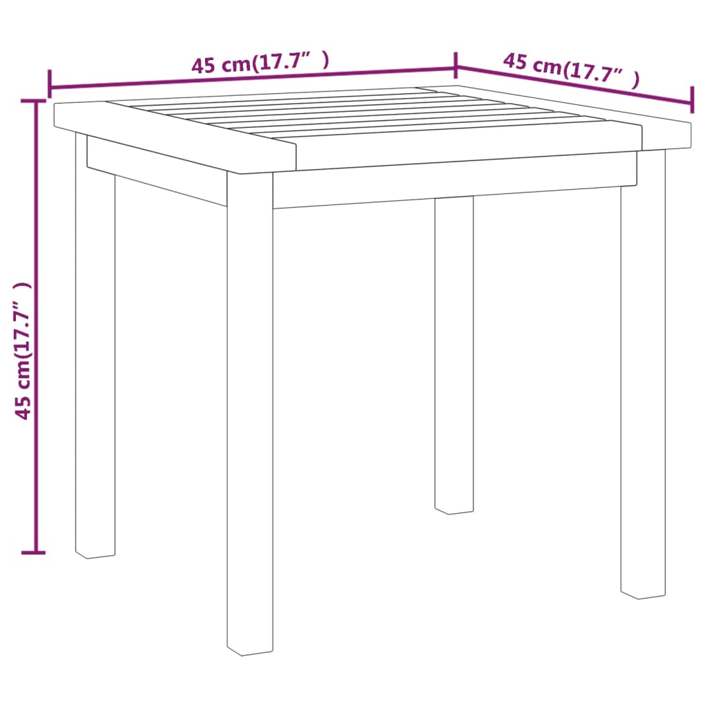 vidaXL Odkládací stolek 45 x 45 x 45 cm masivní teakové dřevo