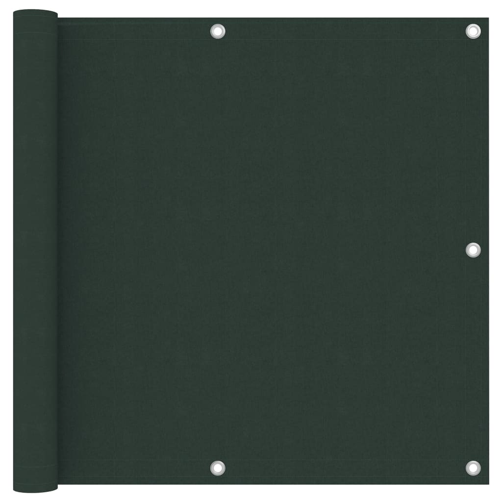 vidaXL Balkónová zástěna tmavě zelená 90 x 500 cm oxfordská látka