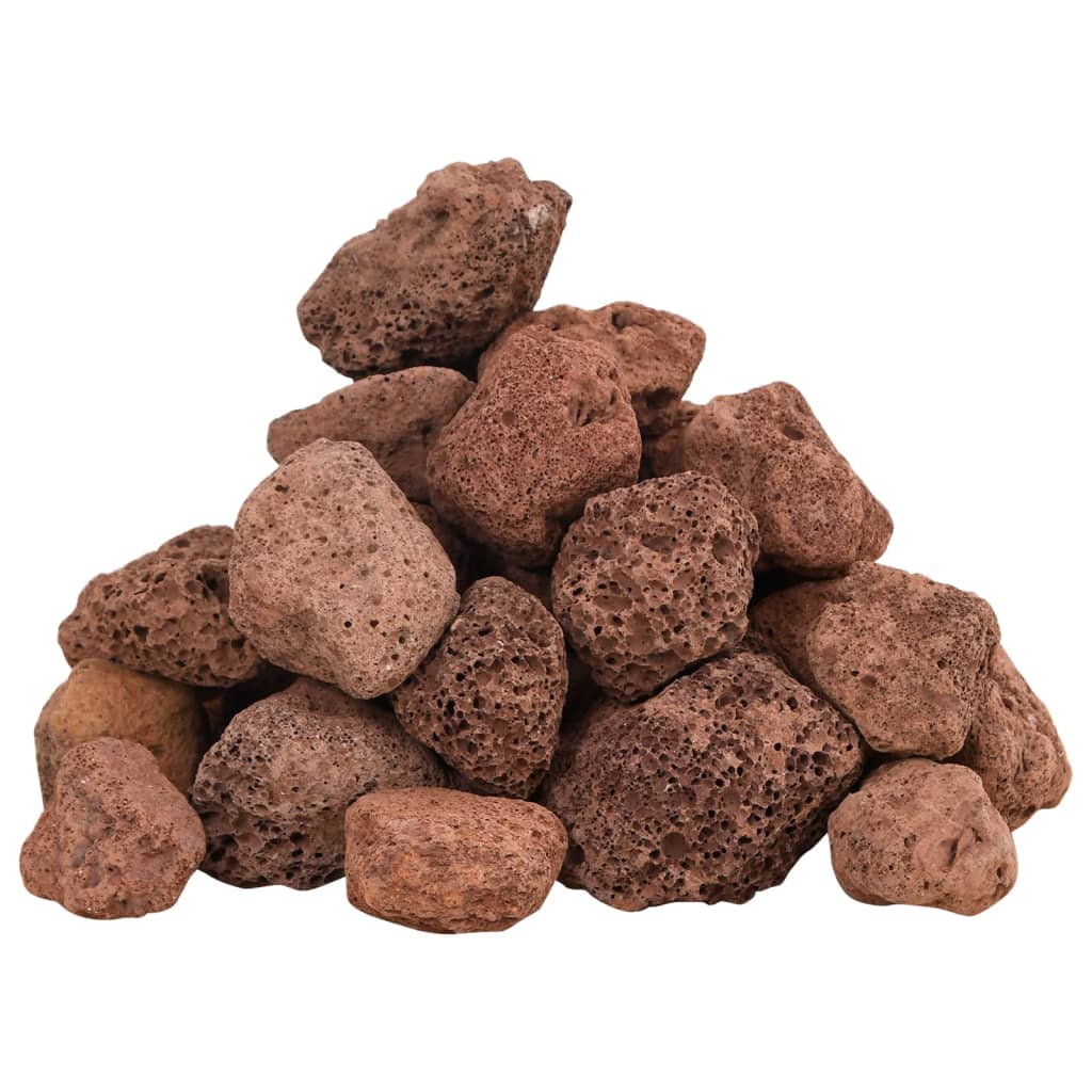 vidaXL Sopečné kameny 10 kg červené 3–5 cm