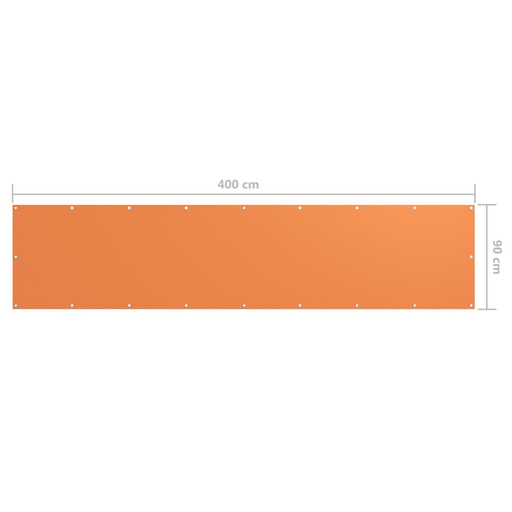 vidaXL Balkónová zástěna oranžová 90 x 400 cm oxfordská látka