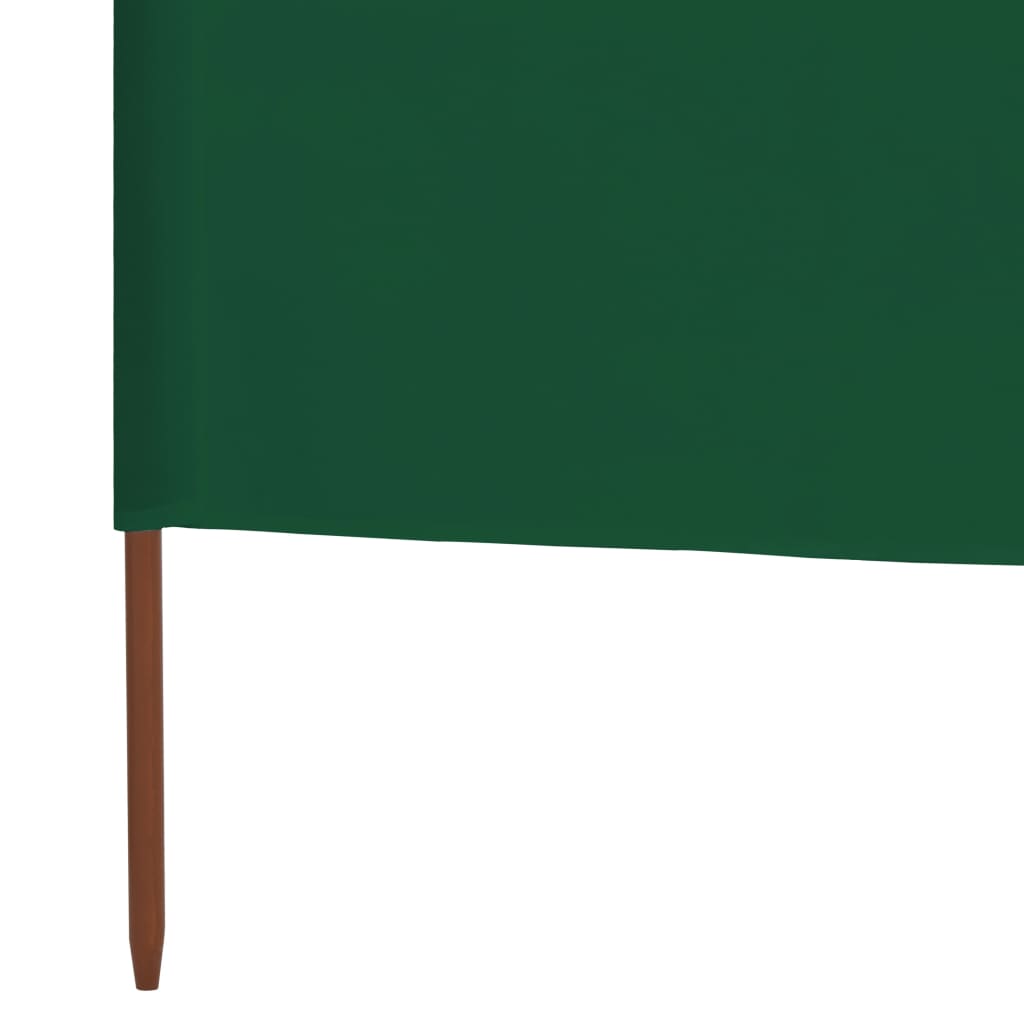 vidaXL 3dílná zástěna proti větru textil 400 x 80 cm zelená