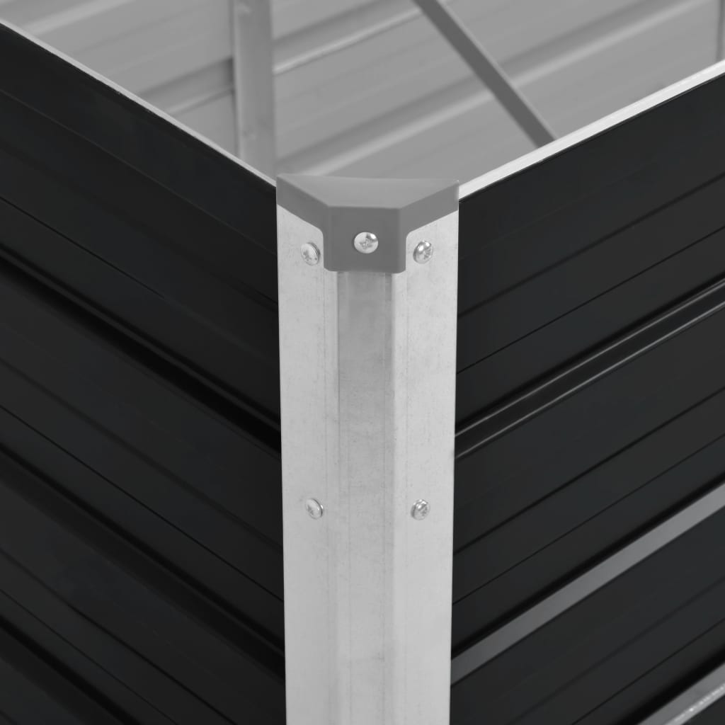 vidaXL Vyvýšený záhon antracitový 100 x 40 x 45 cm pozinkovaná ocel