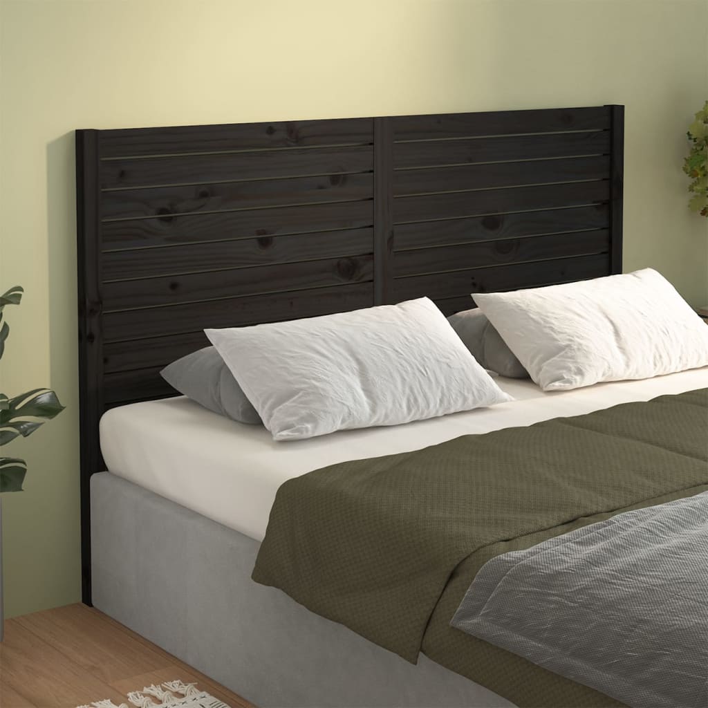 vidaXL Čelo postele černé 166 x 4 x 100 cm masivní borovice