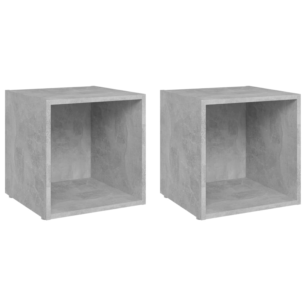vidaXL TV stolky 2 ks betonově šedé 37 x 35 x 37 cm dřevotříska