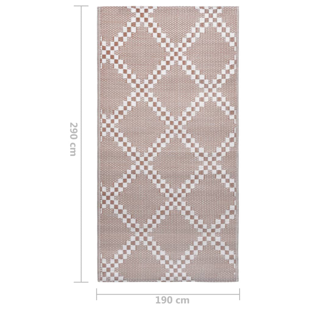 vidaXL Venkovní koberec hnědý 190 x 290 cm PP