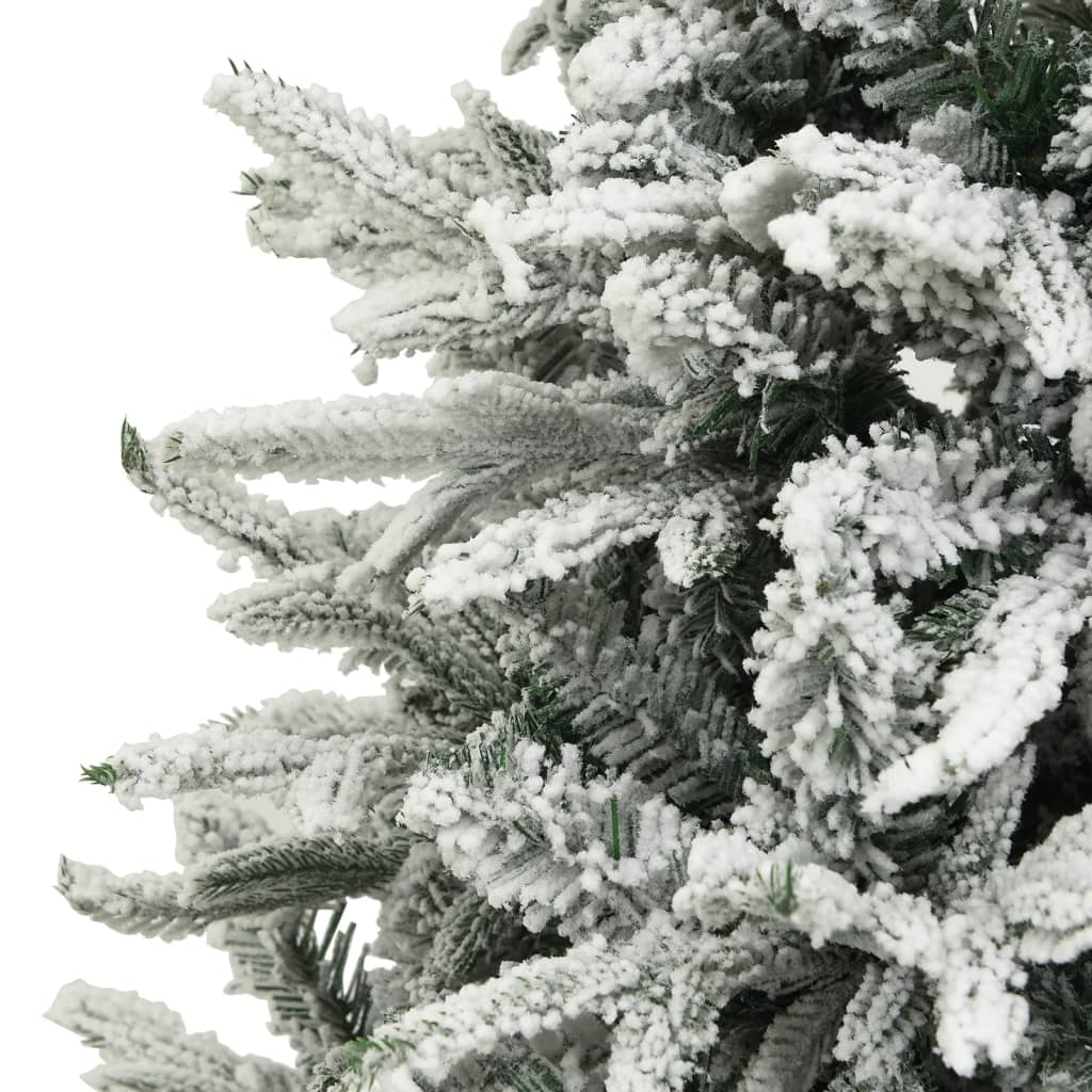 vidaXL Umělý vánoční stromek LED a sada koulí zasněžený 240cm PVC a PE