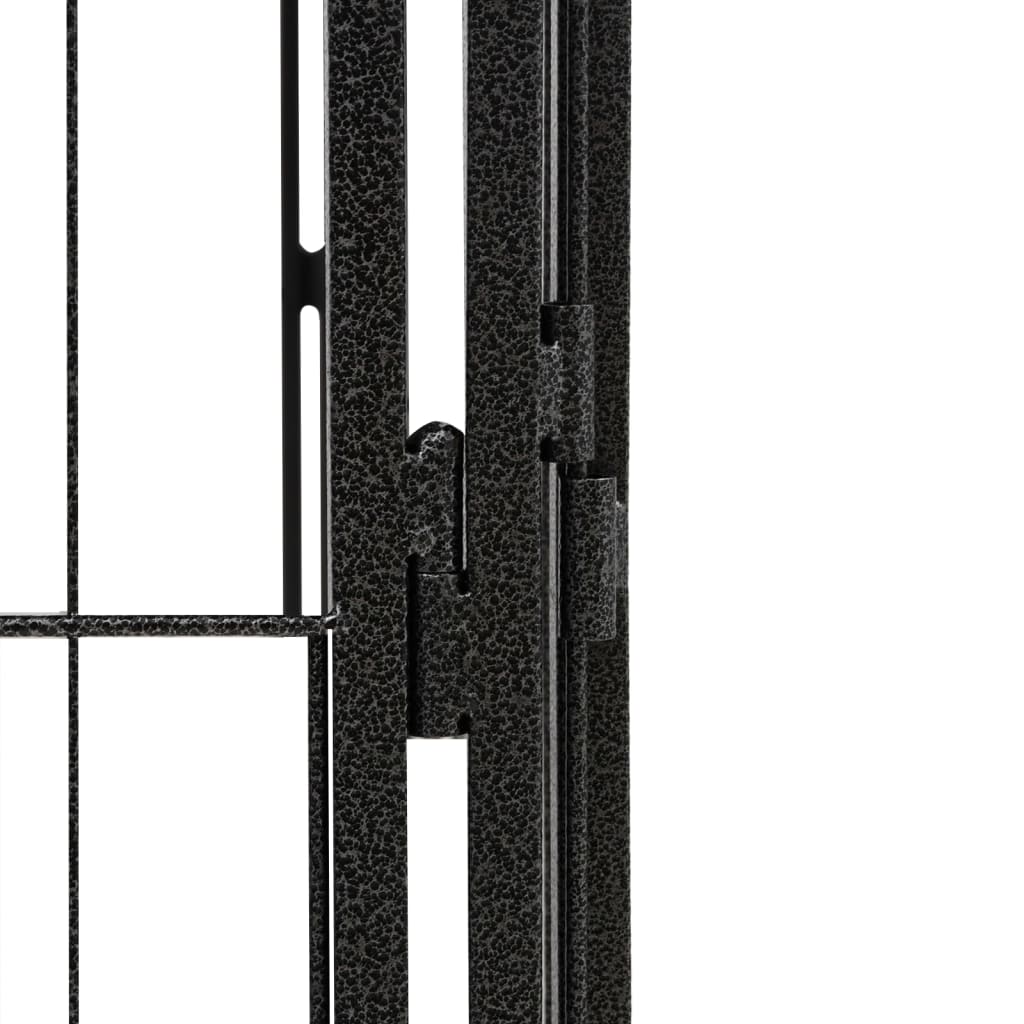 vidaXL 8panelová ohrádka pro psy černá 50 x 100 cm práškovaná ocel