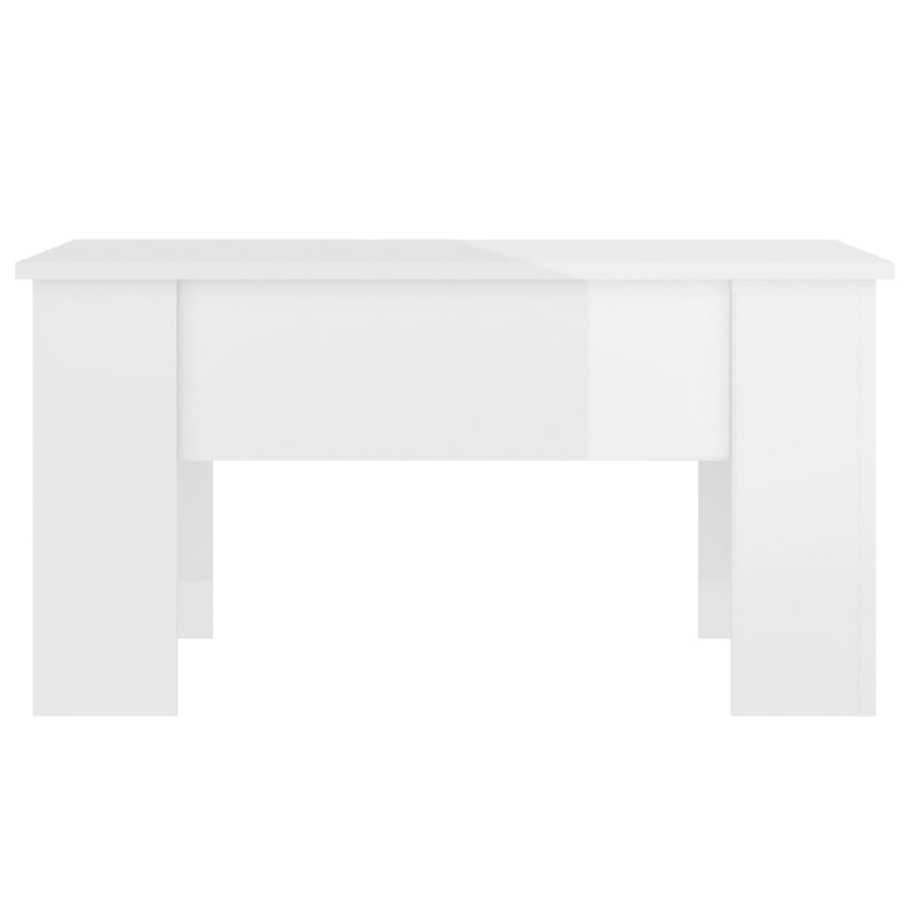 vidaXL Konferenční stolek lesklý bílý 79 x 49 x 41 cm kompozitní dřevo