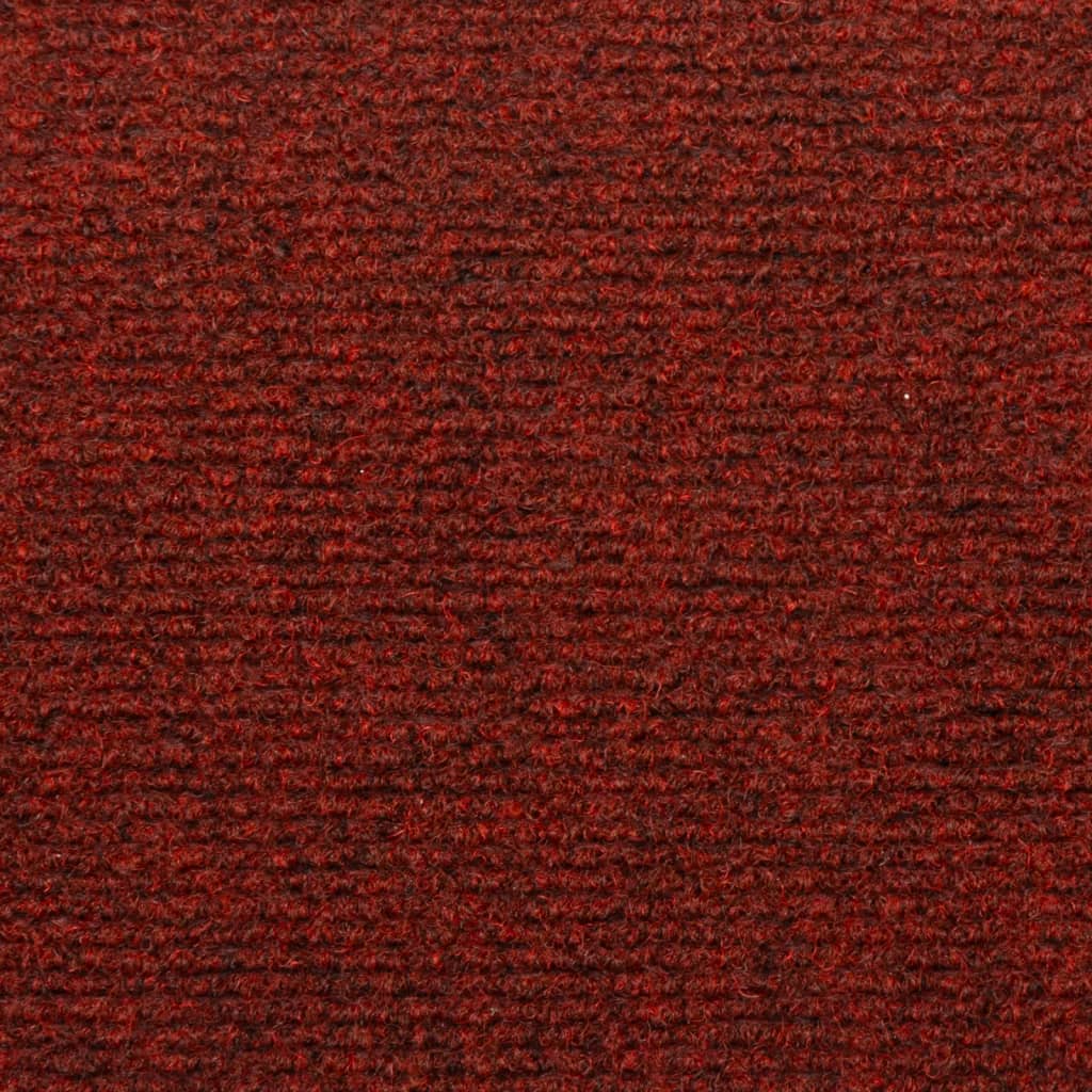 vidaXL Nášlapy na schody 15 ks vpichované 65x21x4 cm červené