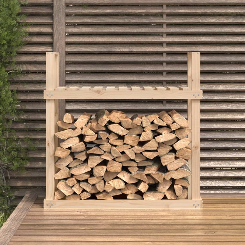 vidaXL Stojan na dřevo 110 x 35 x 108,5 cm masivní borovice