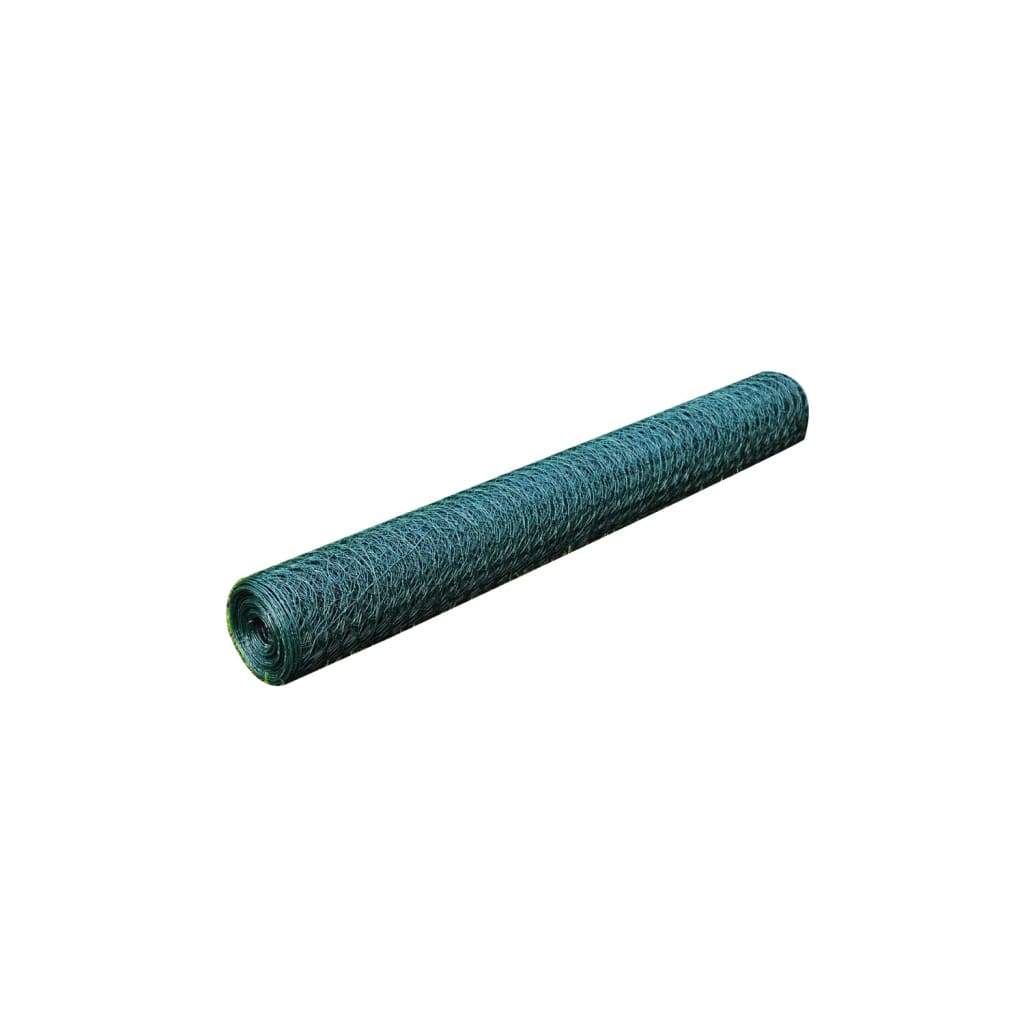 vidaXL Pletivo ke kurníku pozinkované PVC vrstva 25 x 0,5 m zelené