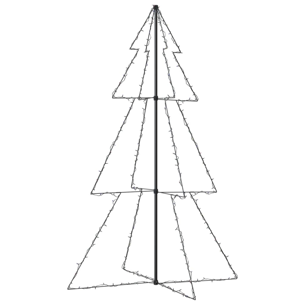 vidaXL Vánoční stromek kužel 240 LED diod dovnitř i ven 118 x 180 cm