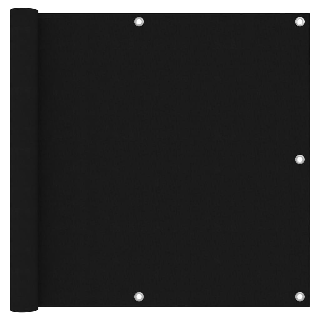 vidaXL Balkónová zástěna černá 90 x 400 cm oxfordská látka