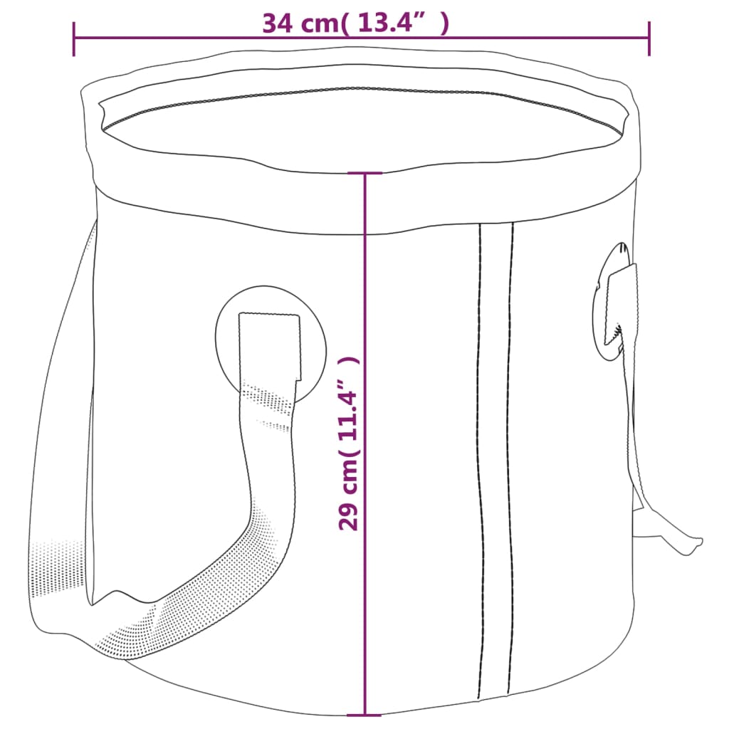 vidaXL Skládací kbelíky 2 ks černé 30 l PVC
