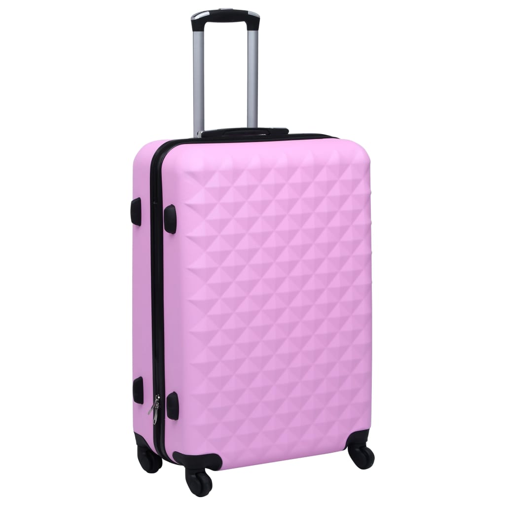 vidaXL Skořepinový kufr na kolečkách růžový ABS