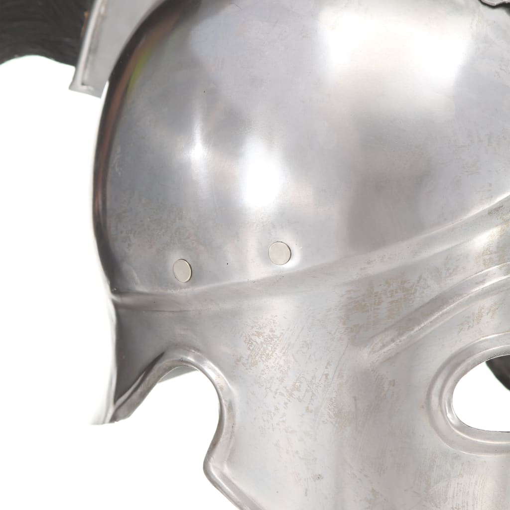 vidaXL Řecká vojenská přilba pro LARPy replika stříbro ocel