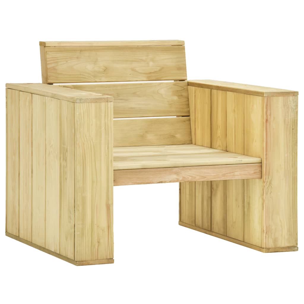 vidaXL Zahradní židle 2 ks s vínovými poduškami impregnovaná borovice