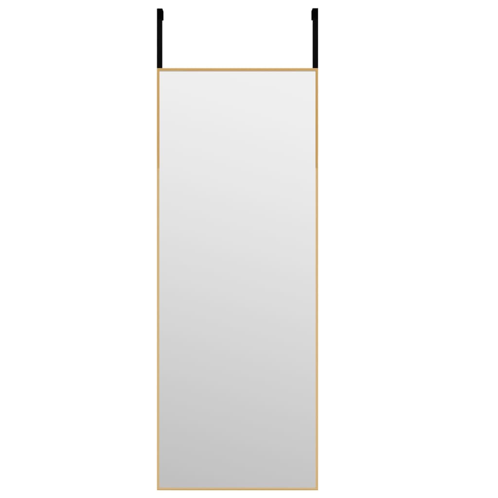 vidaXL Zrcadlo na dveře zlaté 30 x 80 cm sklo a hliník