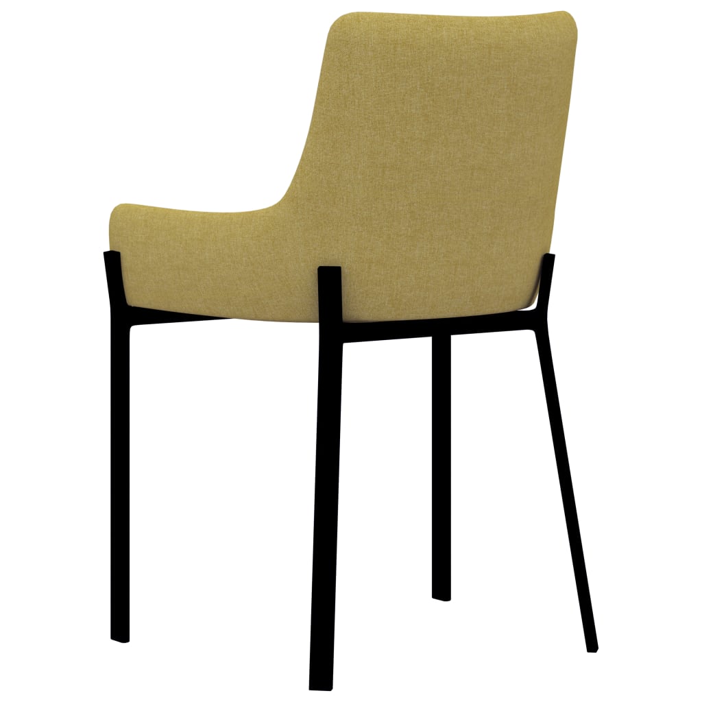 vidaXL Jídelní židle 2 ks žluté textil
