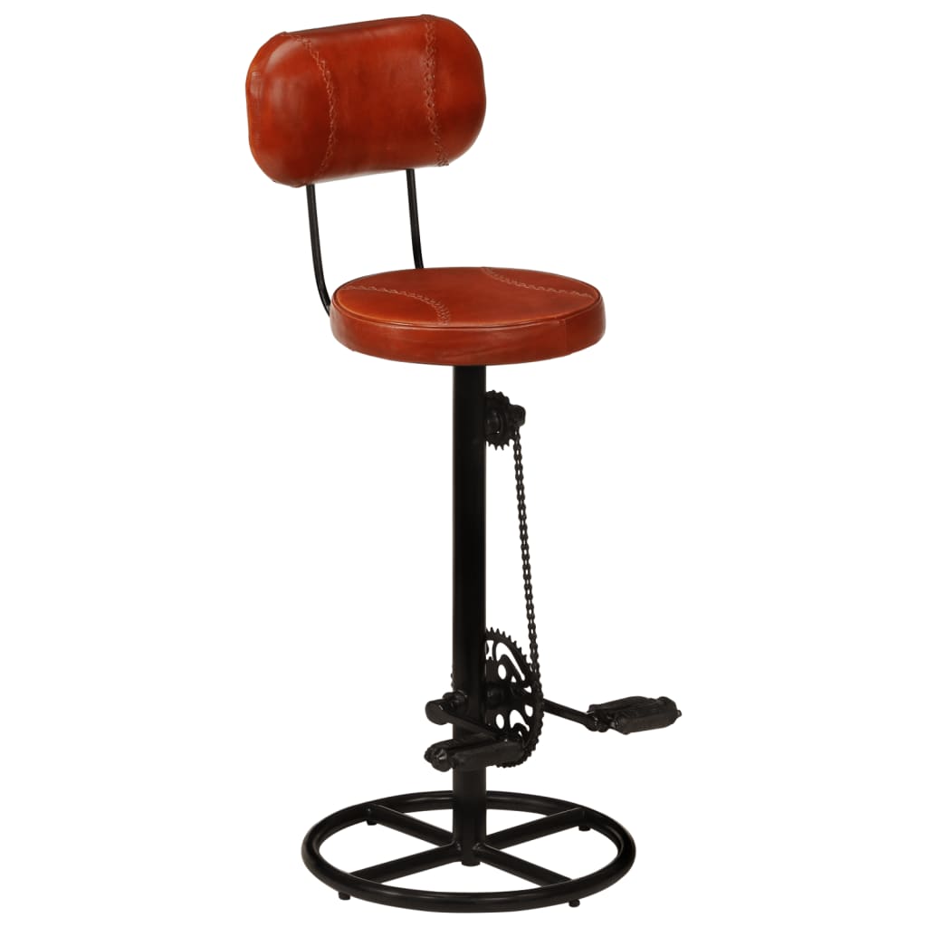 vidaXl Barové stoličky 2 ks černé a hnědé pravá kozí kůže