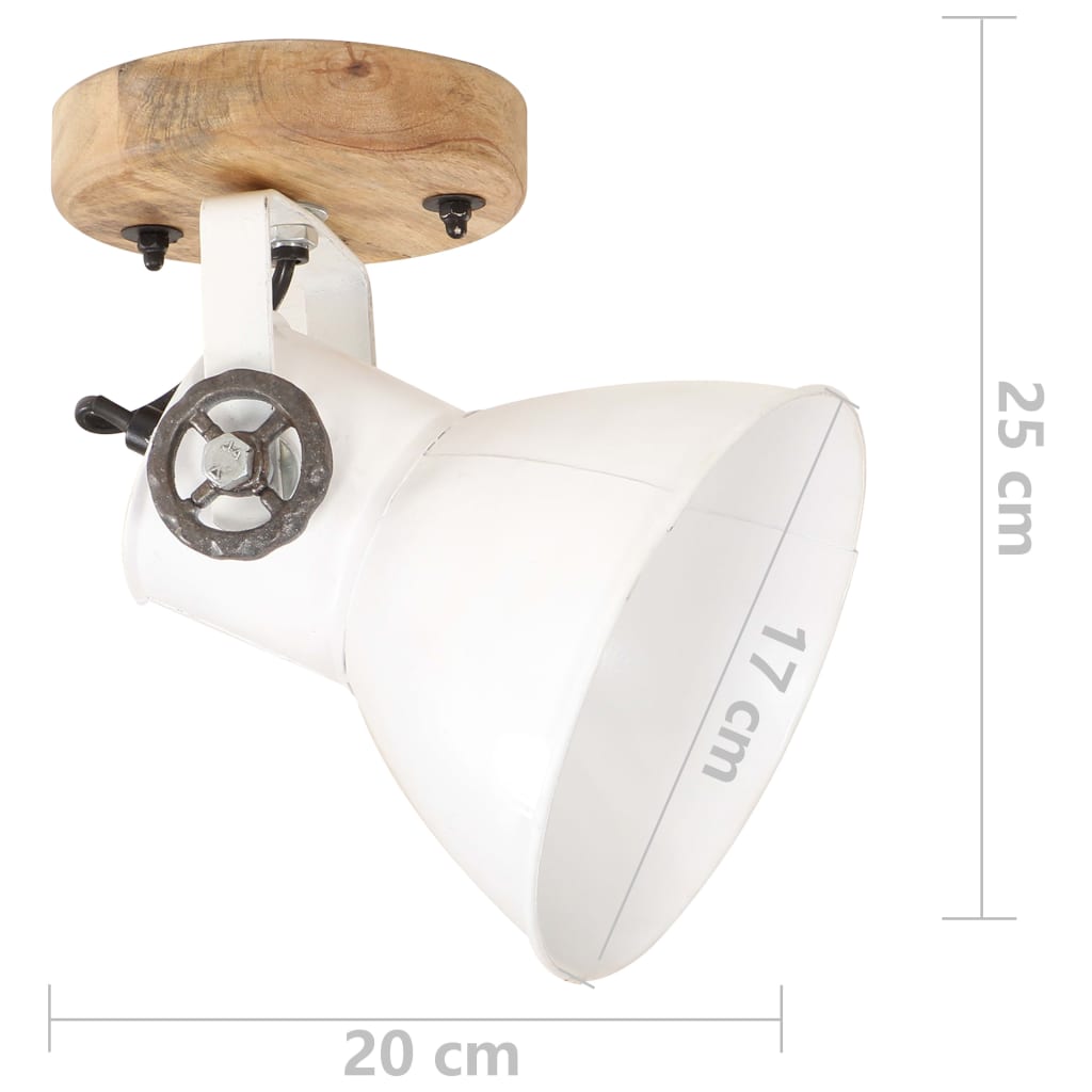 vidaXL Industriální nástěnné/stropní lampy 2 ks bílé 20 x 25 cm E27