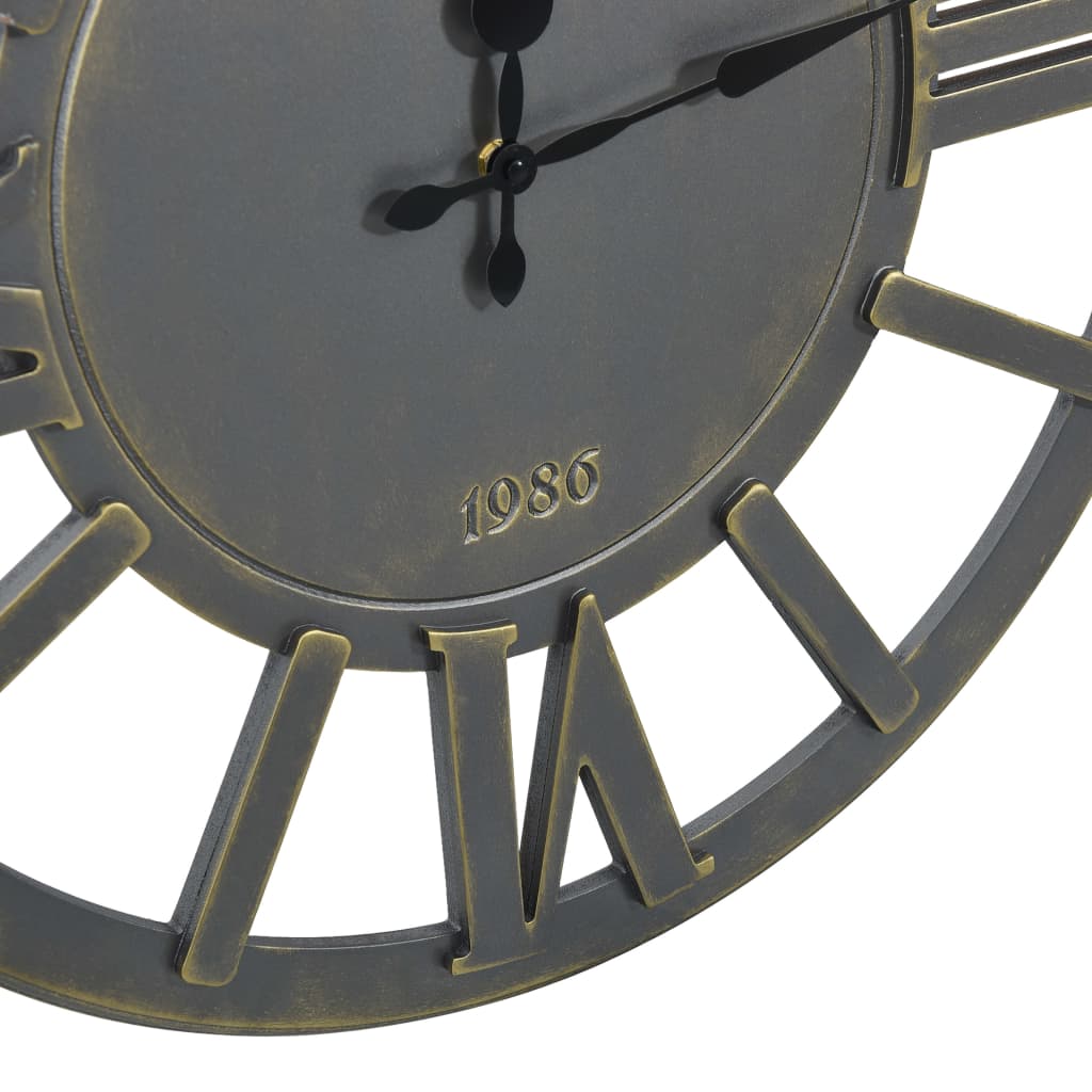 vidaXL Nástěnné hodiny šedé 60 cm MDF