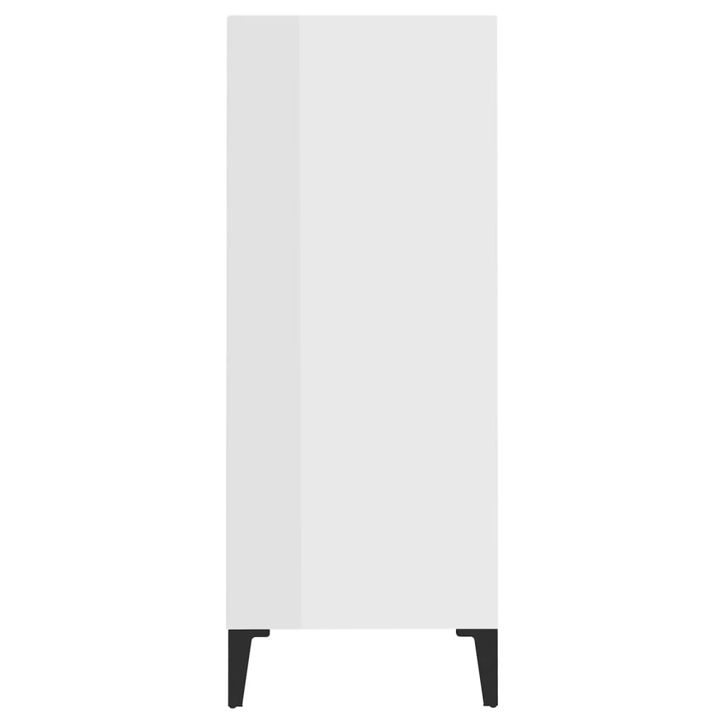 vidaXL Příborník bílý s vysokým leskem 57 x 35 x 90 cm dřevotříska