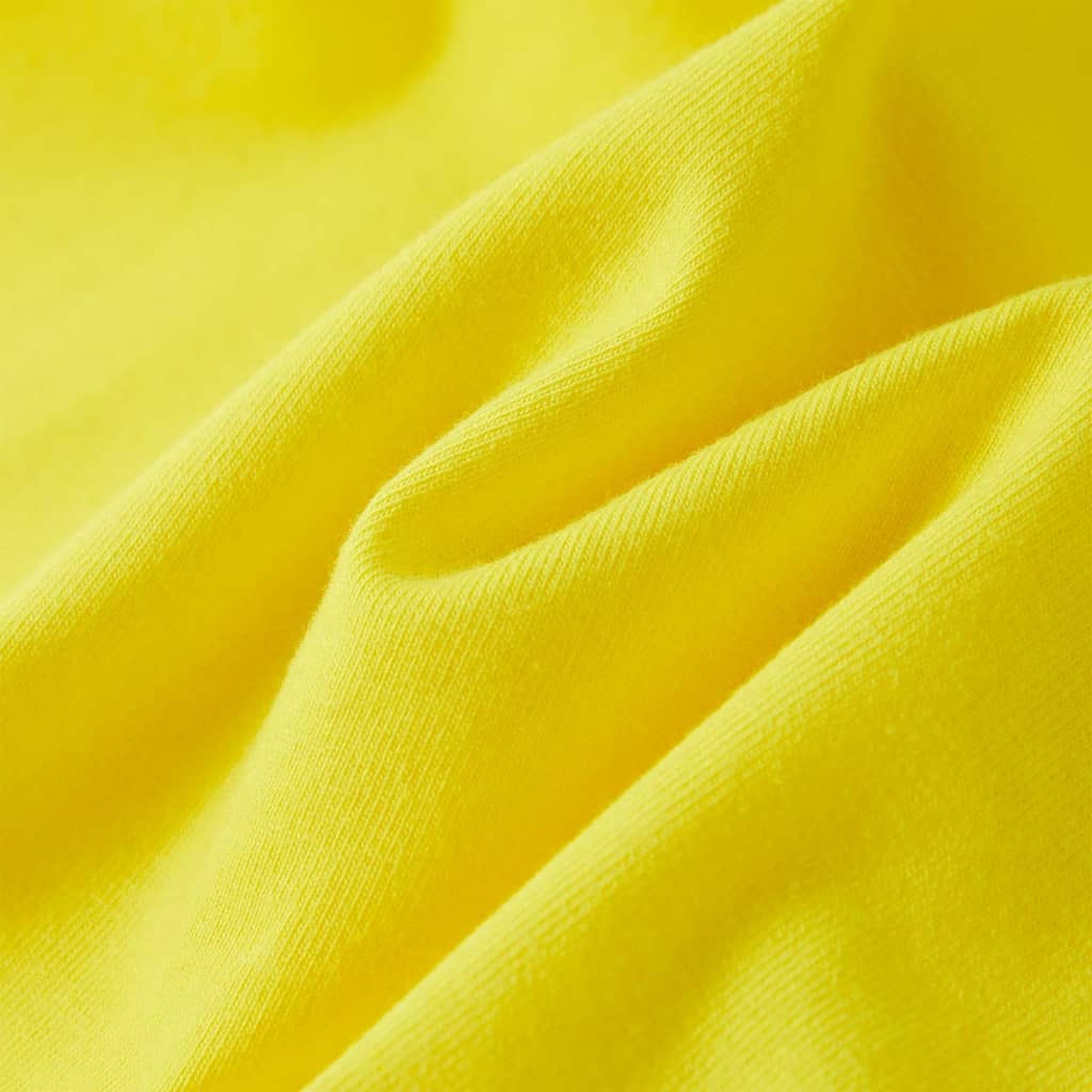 Dětské tričko s nabíranými rukávy jasně žluté 92