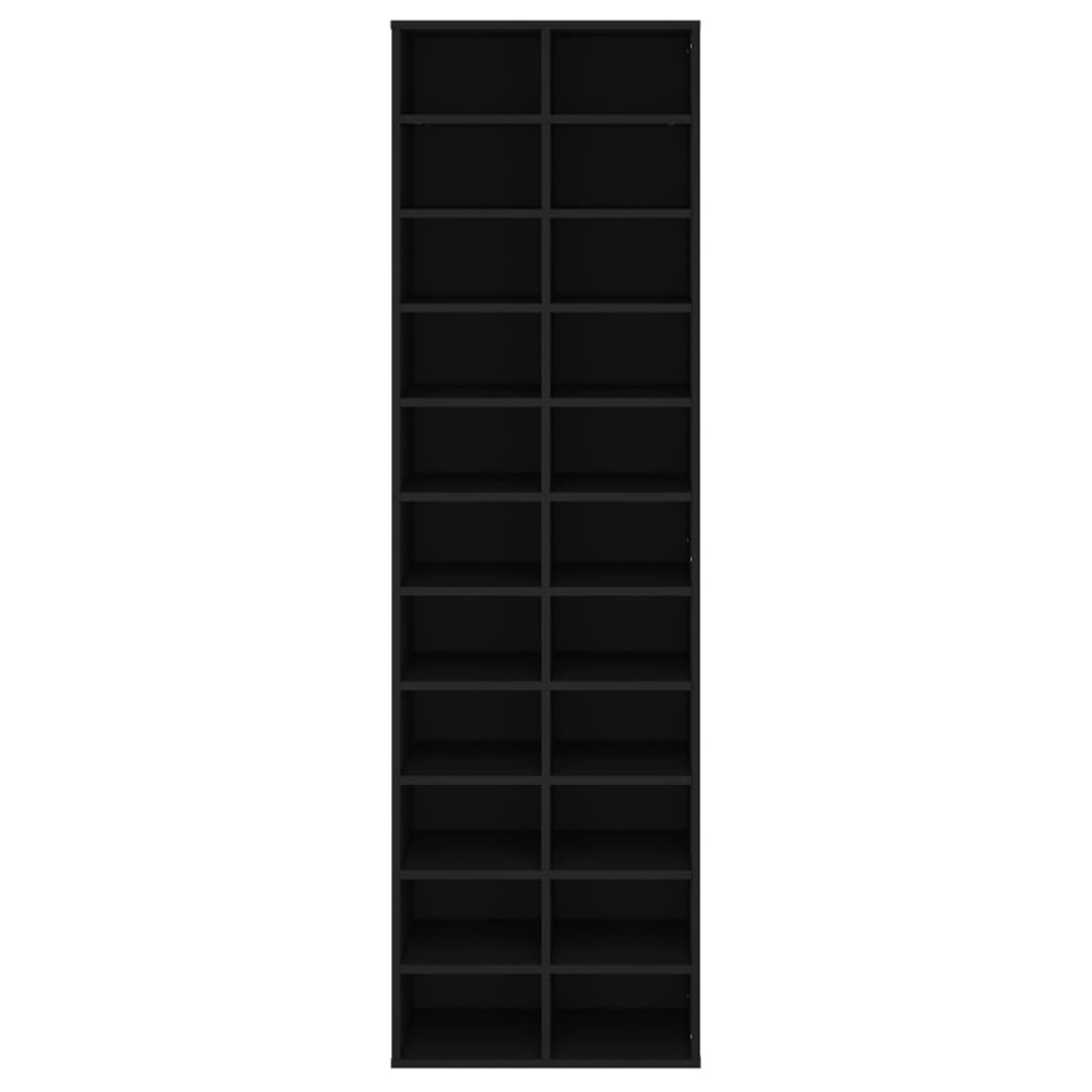 vidaXL Botník černý 54 x 34 x 183 cm dřevotříska