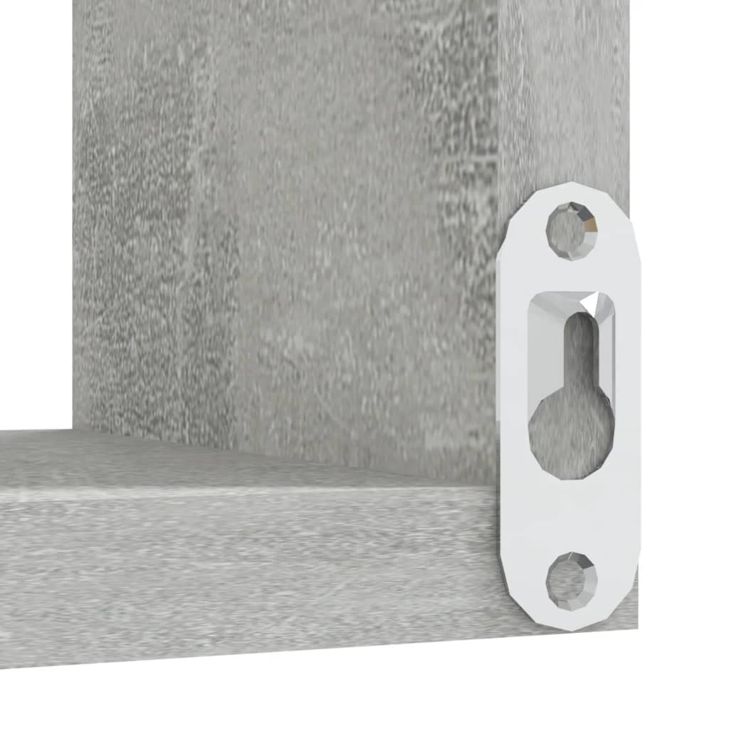 vidaXL Nástěnná rohová police betonově šedá 40x40x50 cm dřevotříska