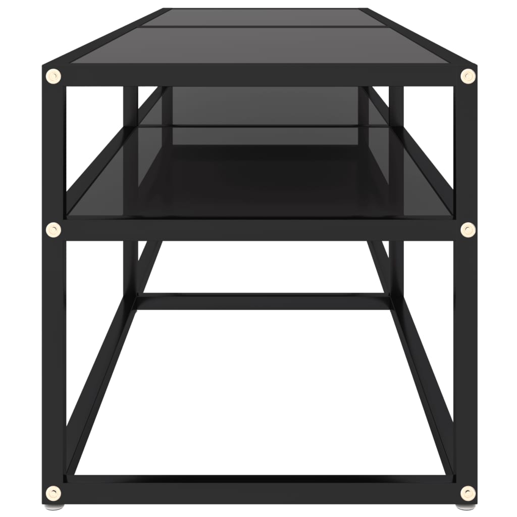 vidaXL TV stolek černý 140 x 40 x 40,5 cm tvrzené sklo