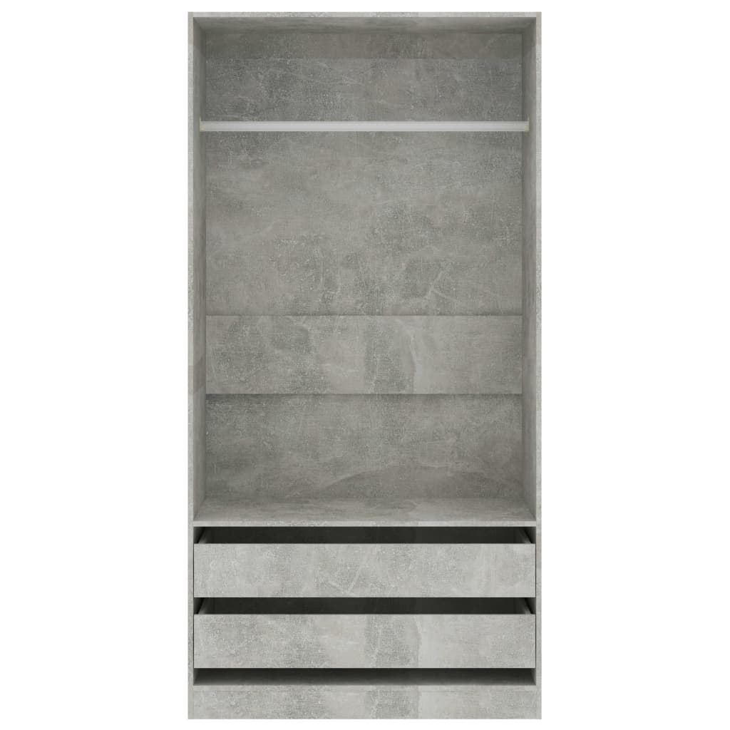 vidaXL Šatní skříň betonově šedá 100 x 50 x 200 cm dřevotříska