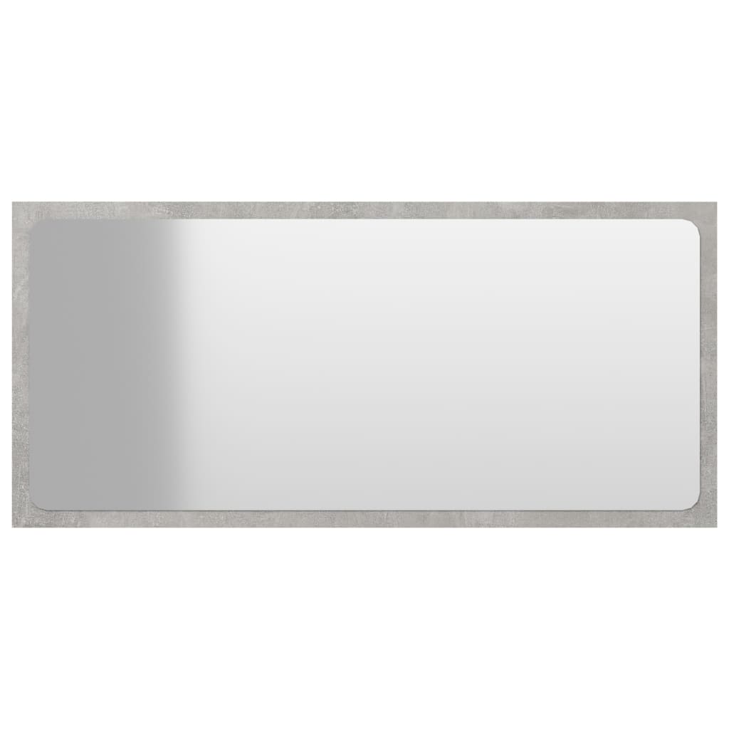 vidaXL Koupelnové zrcadlo betonově šedé 80 x 1,5 x 37 cm dřevotříska