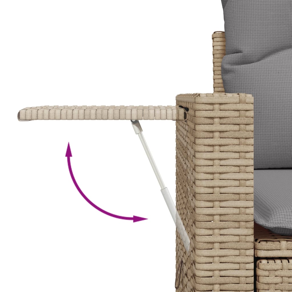 vidaXL 6dílná zahradní sedací souprava s poduškami béžová polyratan