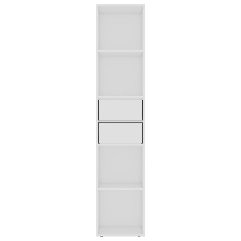 vidaXL Knihovna bílá 36 x 30 x 171 cm dřevotříska