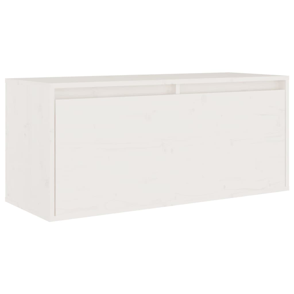vidaXL Nástěnná skříňka bílá 80 x 30 x 35 cm masivní borové dřevo