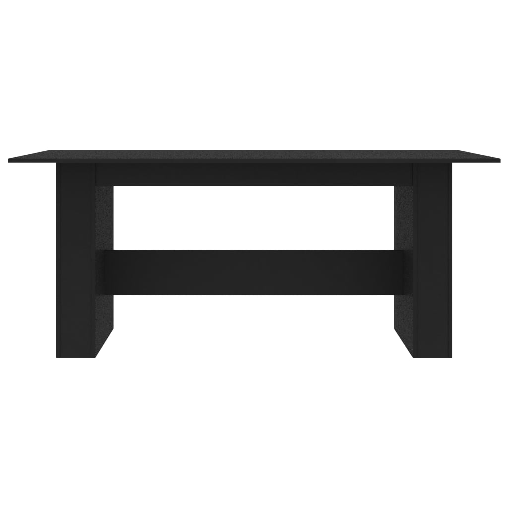 vidaXL Jídelní stůl černý 180 x 90 x 76 cm dřevotříska