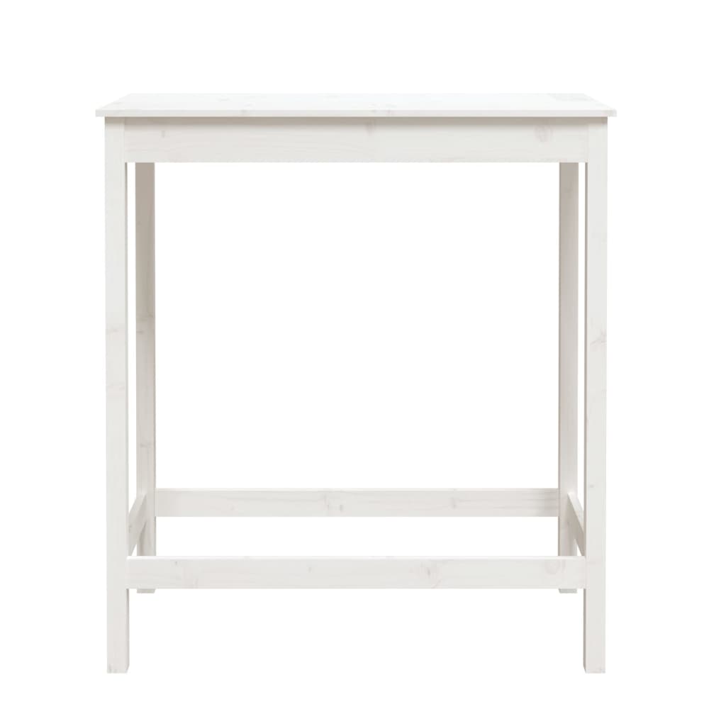 vidaXL Barový stolek bílý 100 x 50 x 110 cm masivní borové dřevo