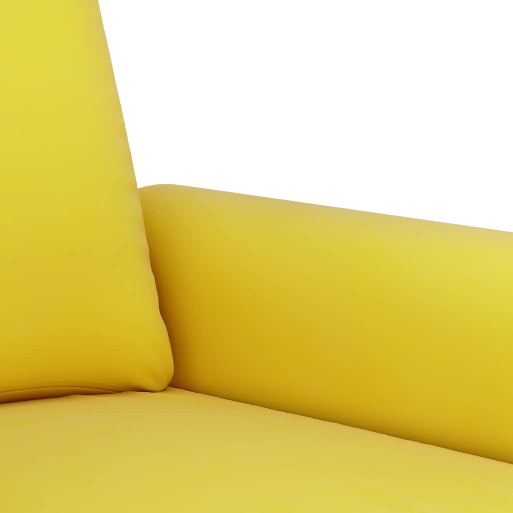 vidaXL 3dílná sedací souprava s polštáři žlutá samet