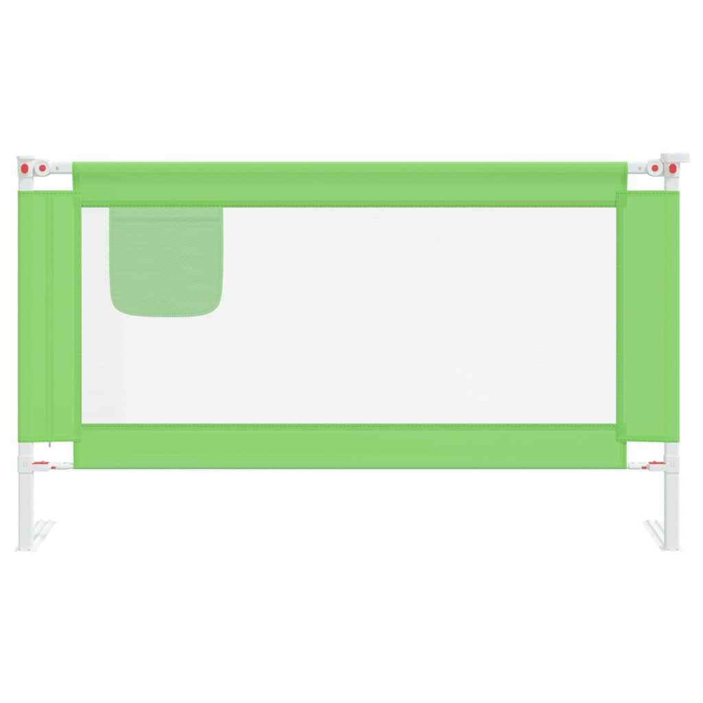 vidaXL Dětská zábrana k postýlce zelená 140 x 25 cm textil