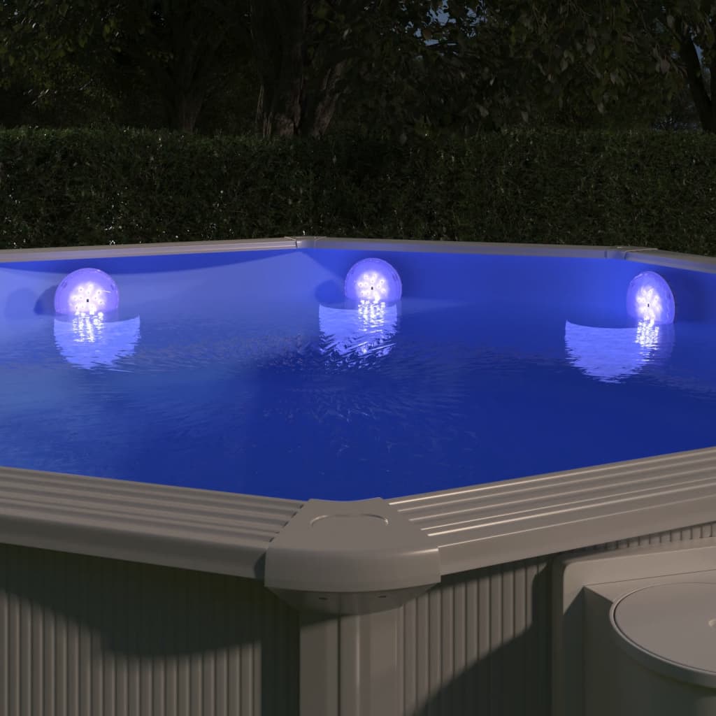 vidaXL Ponorné plovoucí bazénové LED světlo dálkové ovládání bílé