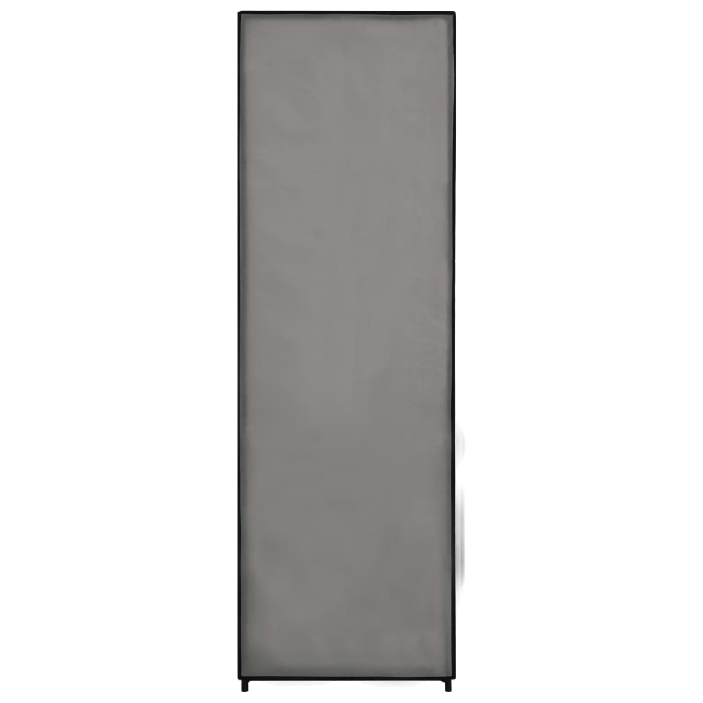 vidaXL Šatní skříň šedá 87 x 49 x 159 cm textil