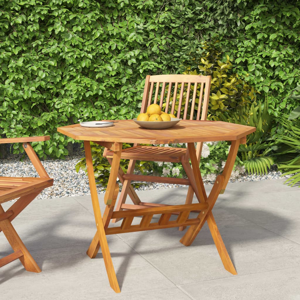 vidaXL Skládací zahradní stůl 90 x 75 cm masivní akáciové dřevo