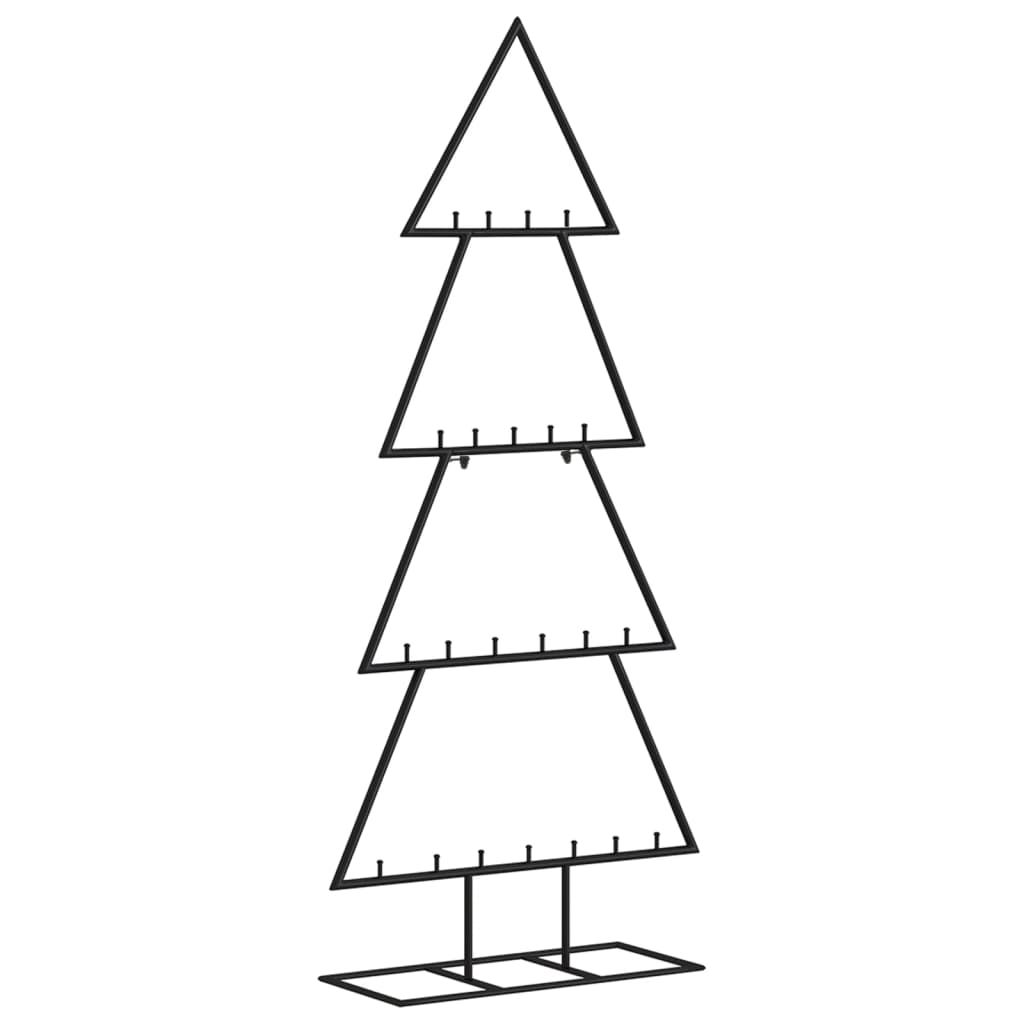 vidaXL Kovový vánoční stromeček dekorace černý 125 cm