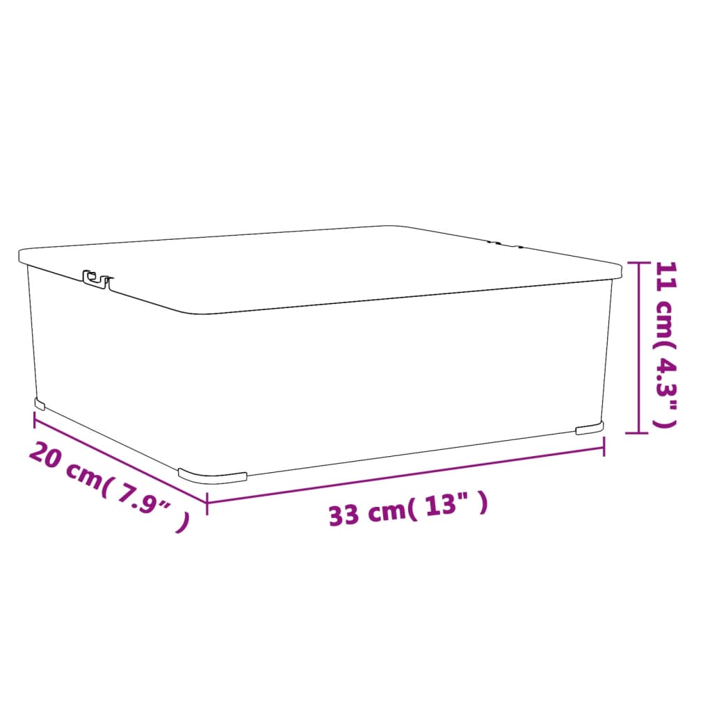 vidaXL Plastové úložné boxy 6 ks 5 l stohovatelné
