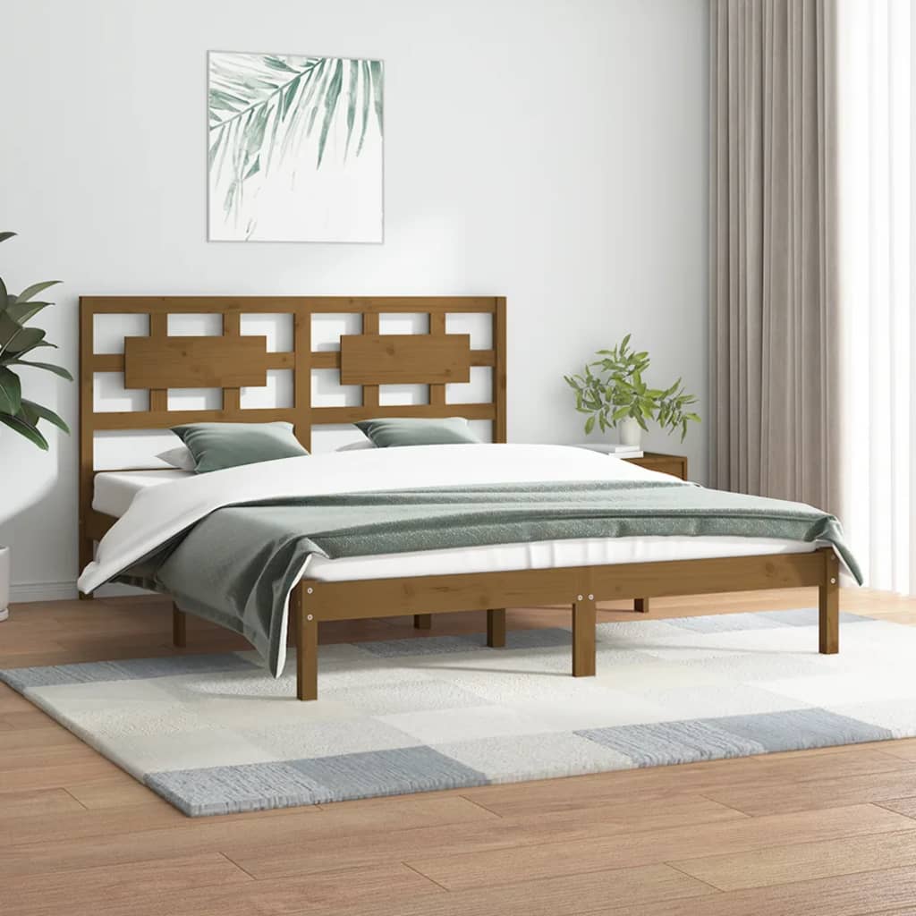 vidaXL Rám postele medově hnědý masivní borovice 140 x 200 cm