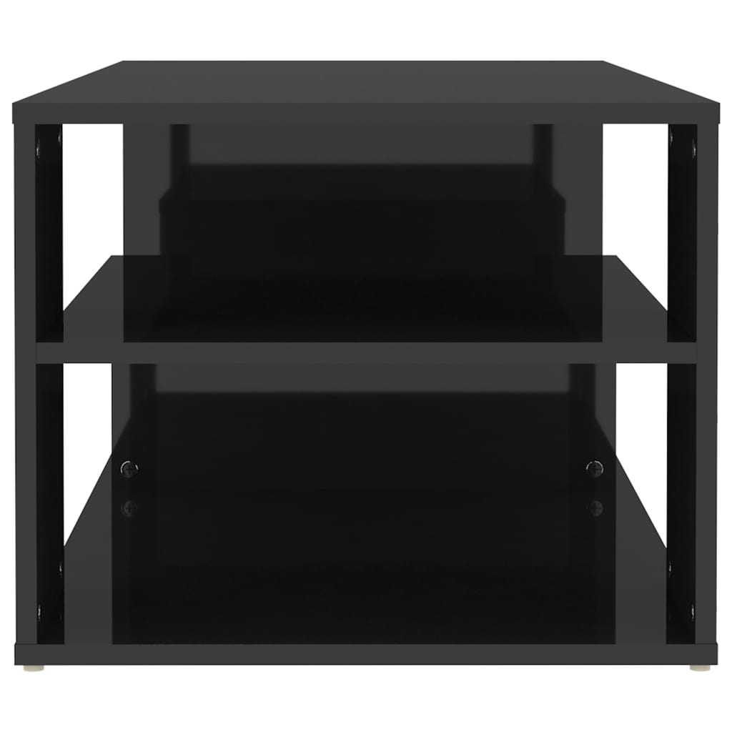 vidaXL Konferenční stolek černý vysoký lesk 100x50x40 cm dřevotříska