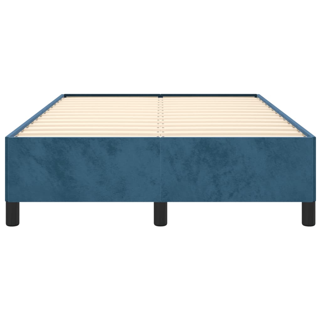 vidaXL Rám postele tmavě modrý 120 x 190 cm samet